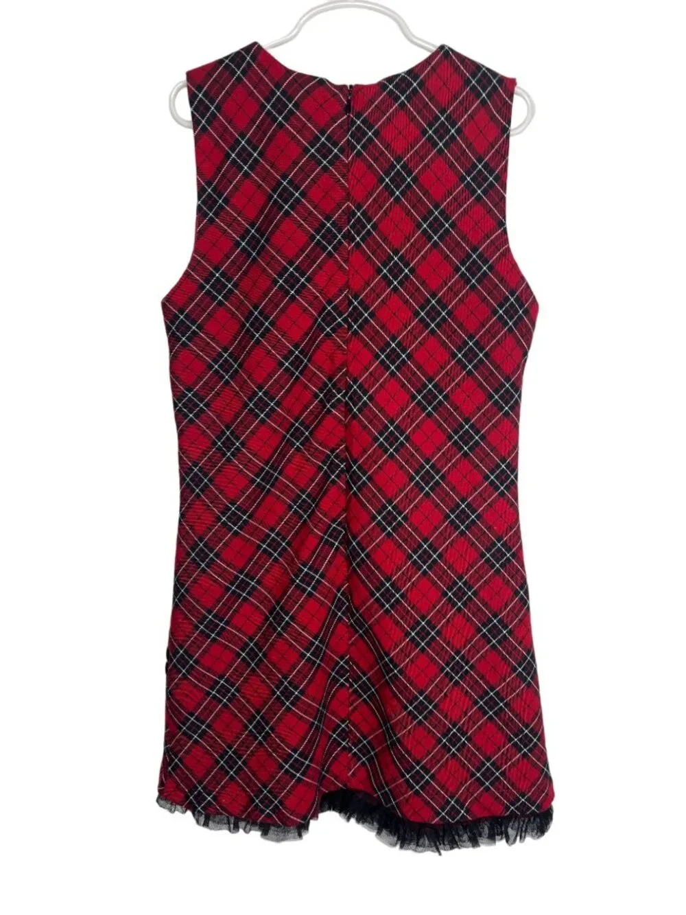 Childrens Place Girls Size 10 Red Plaid Dress Holiday Christmas Sleeveless